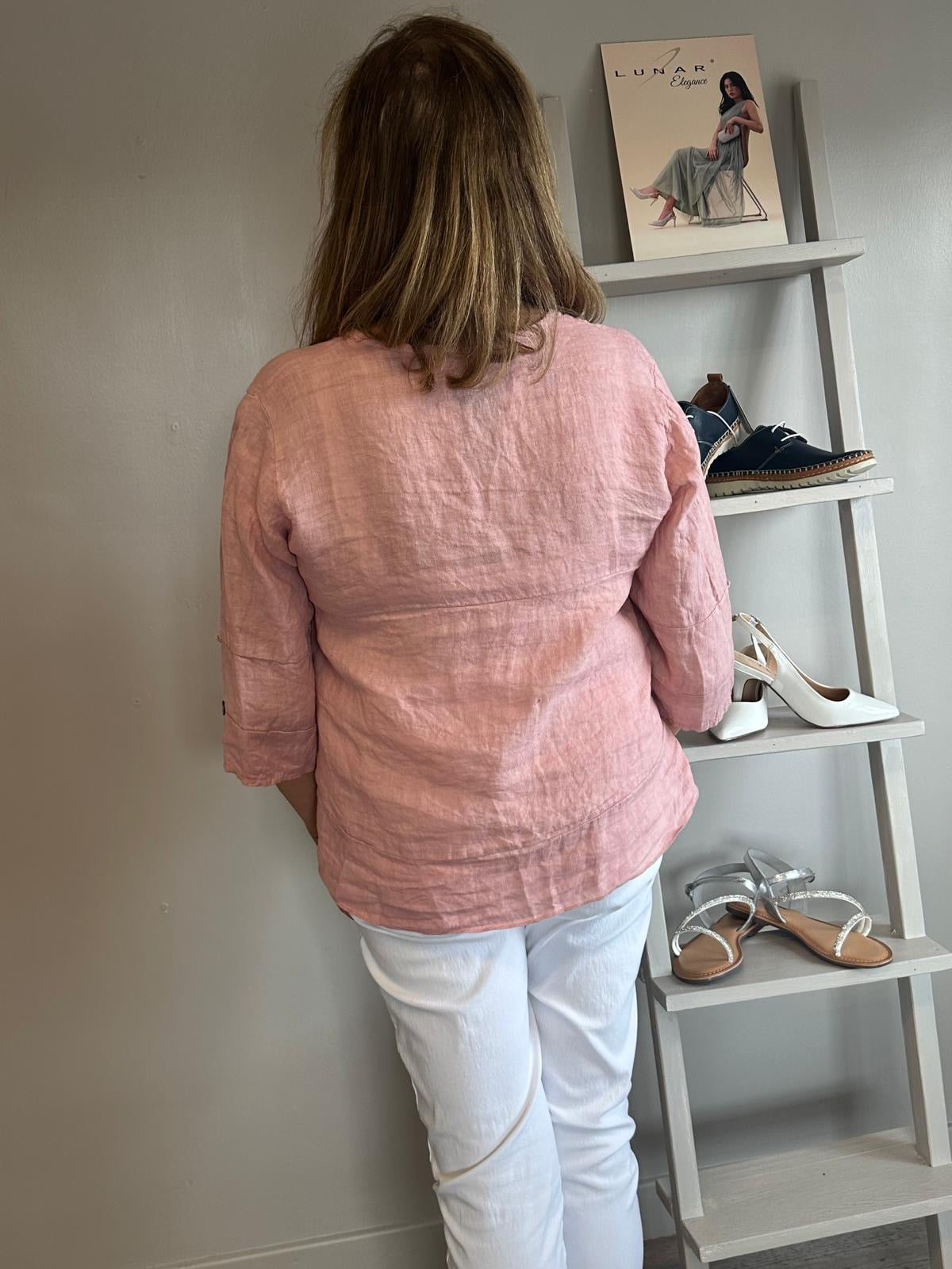 Linen Jacket - Pink