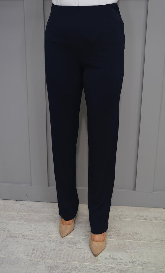 Tia - Palazzo Style Trousers - Navy