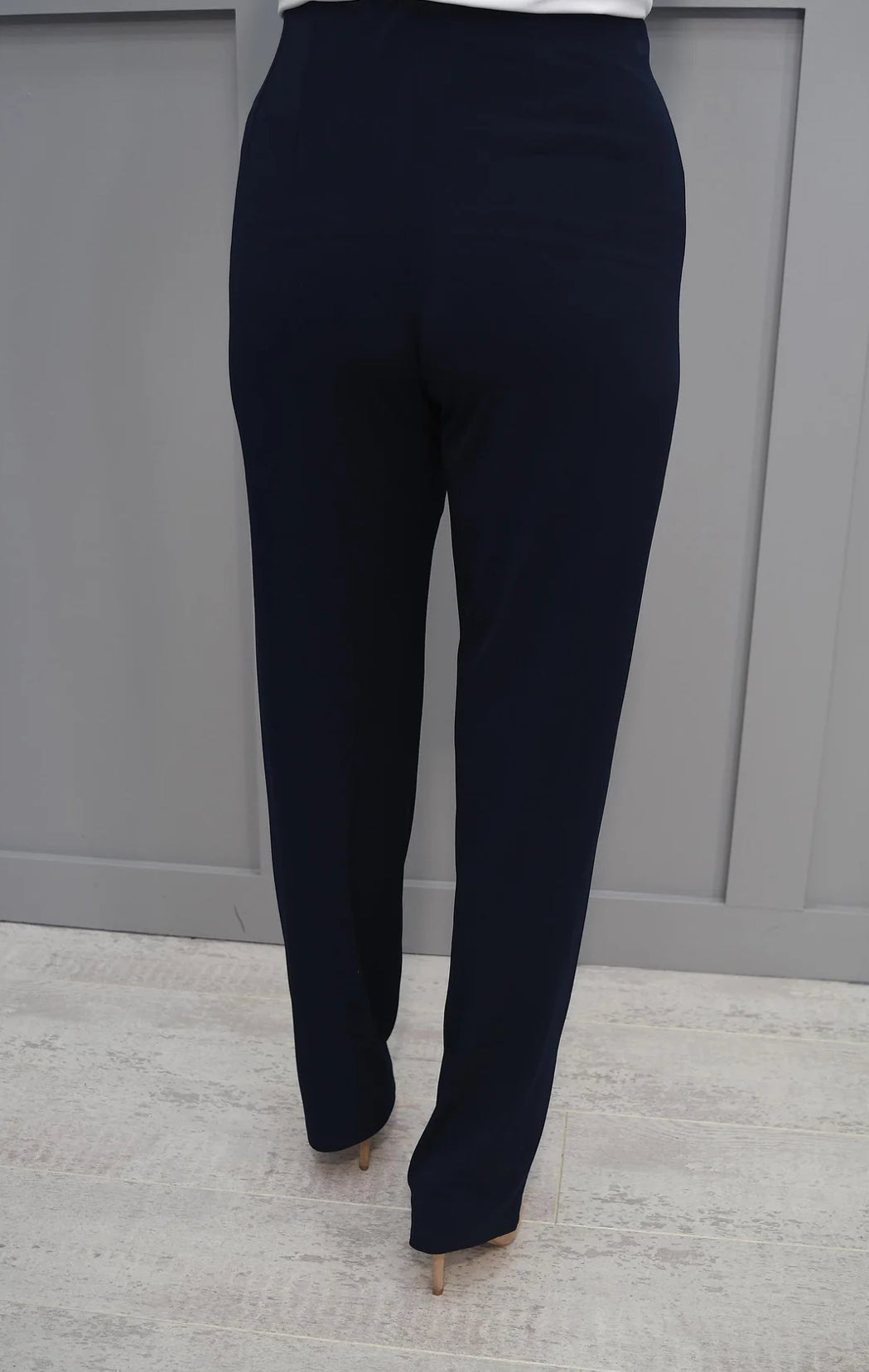 Tia - Palazzo Style Trousers - Navy