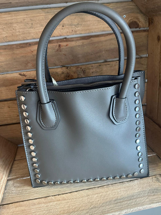 Tote Studded Bag - Grey