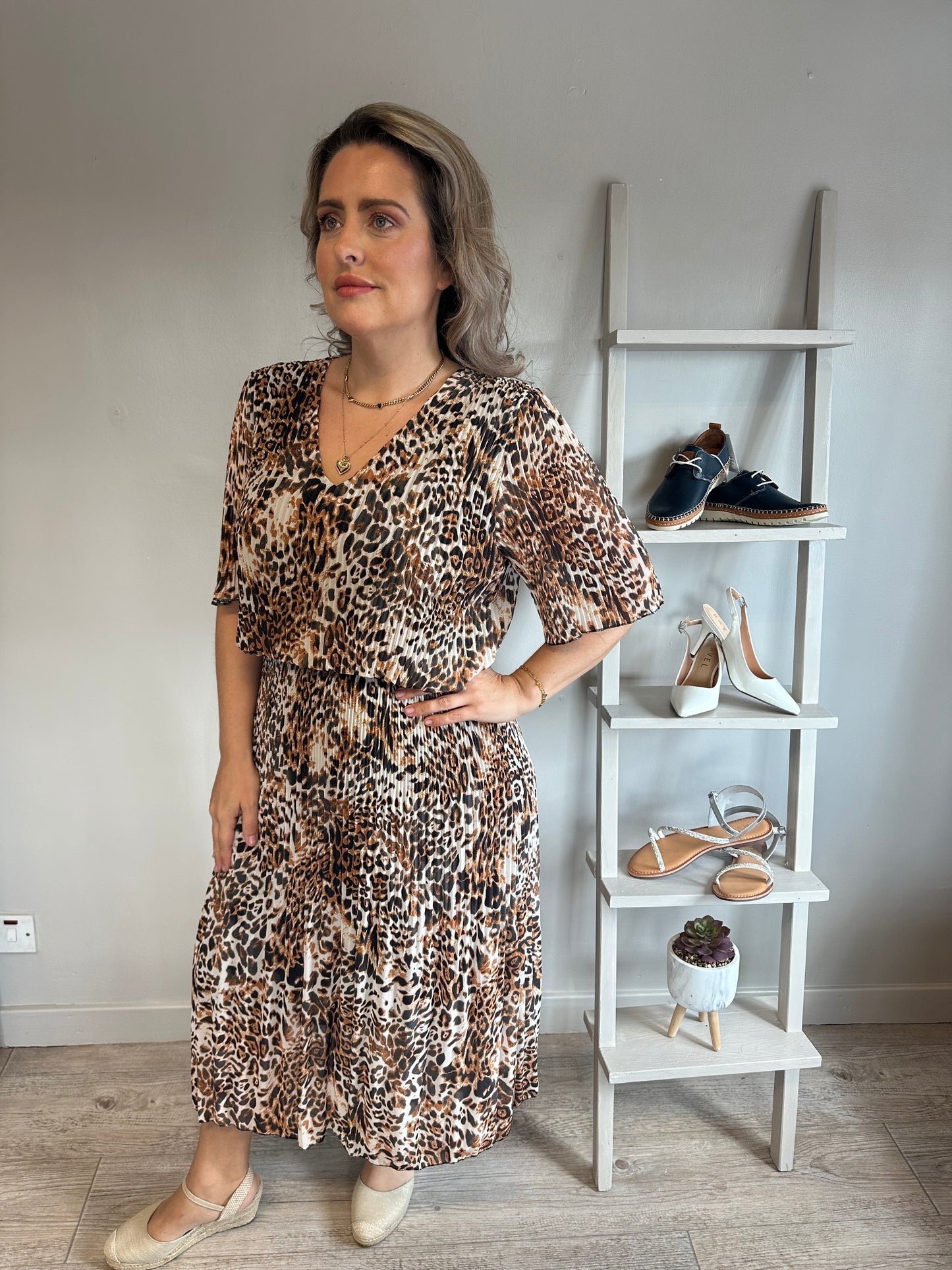 Layered Dress - Leopard Print