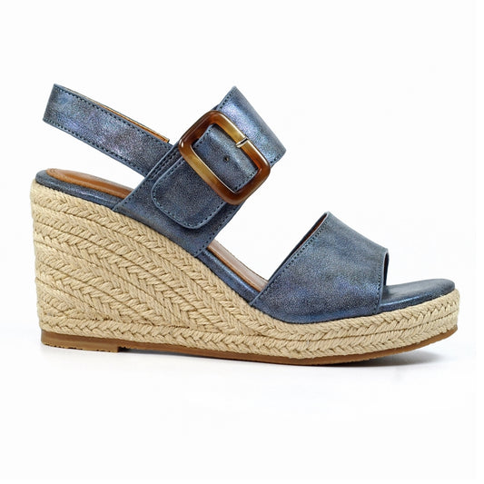 Lunar - Rochester Blue Wedge Sandal