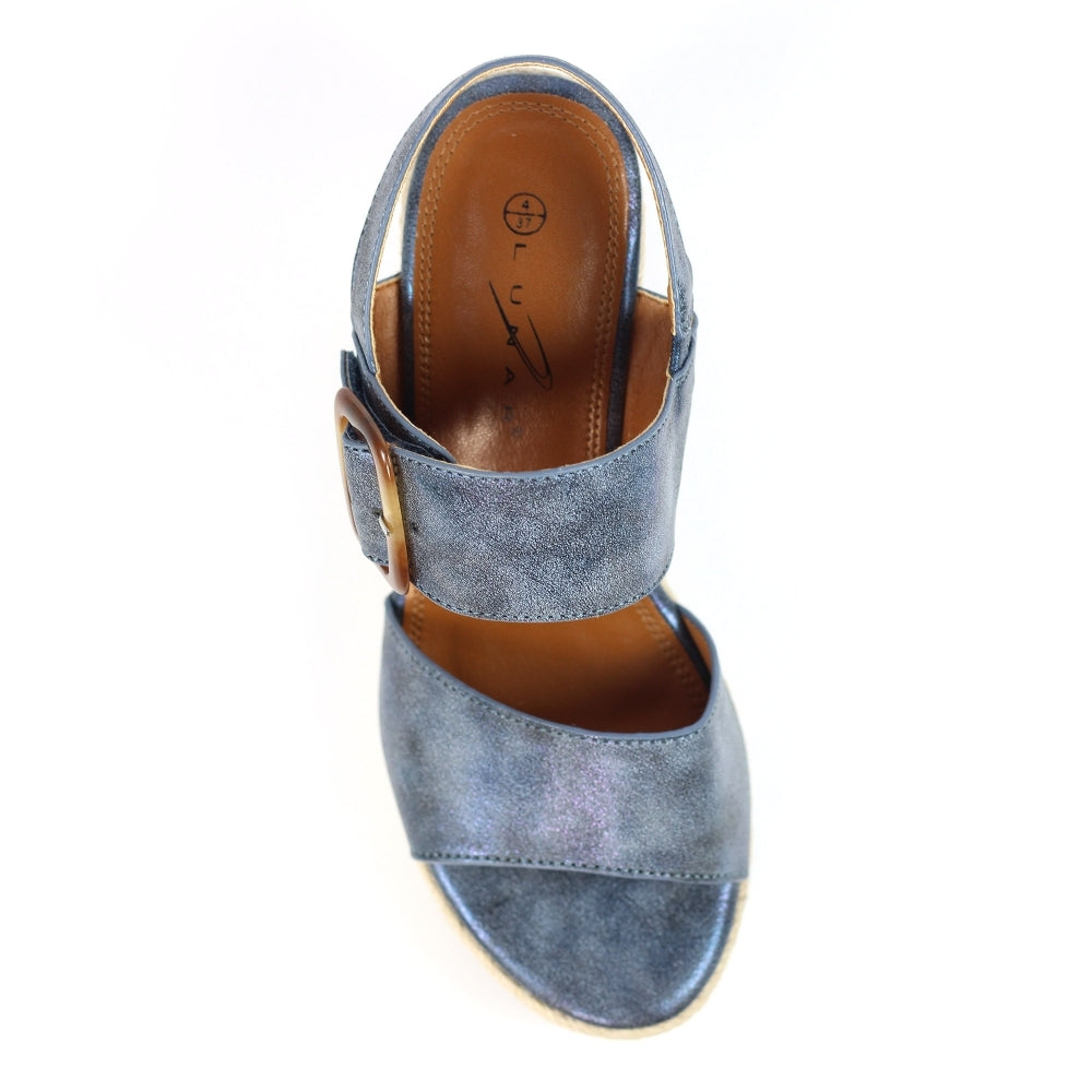 Lunar - Rochester Blue Wedge Sandal