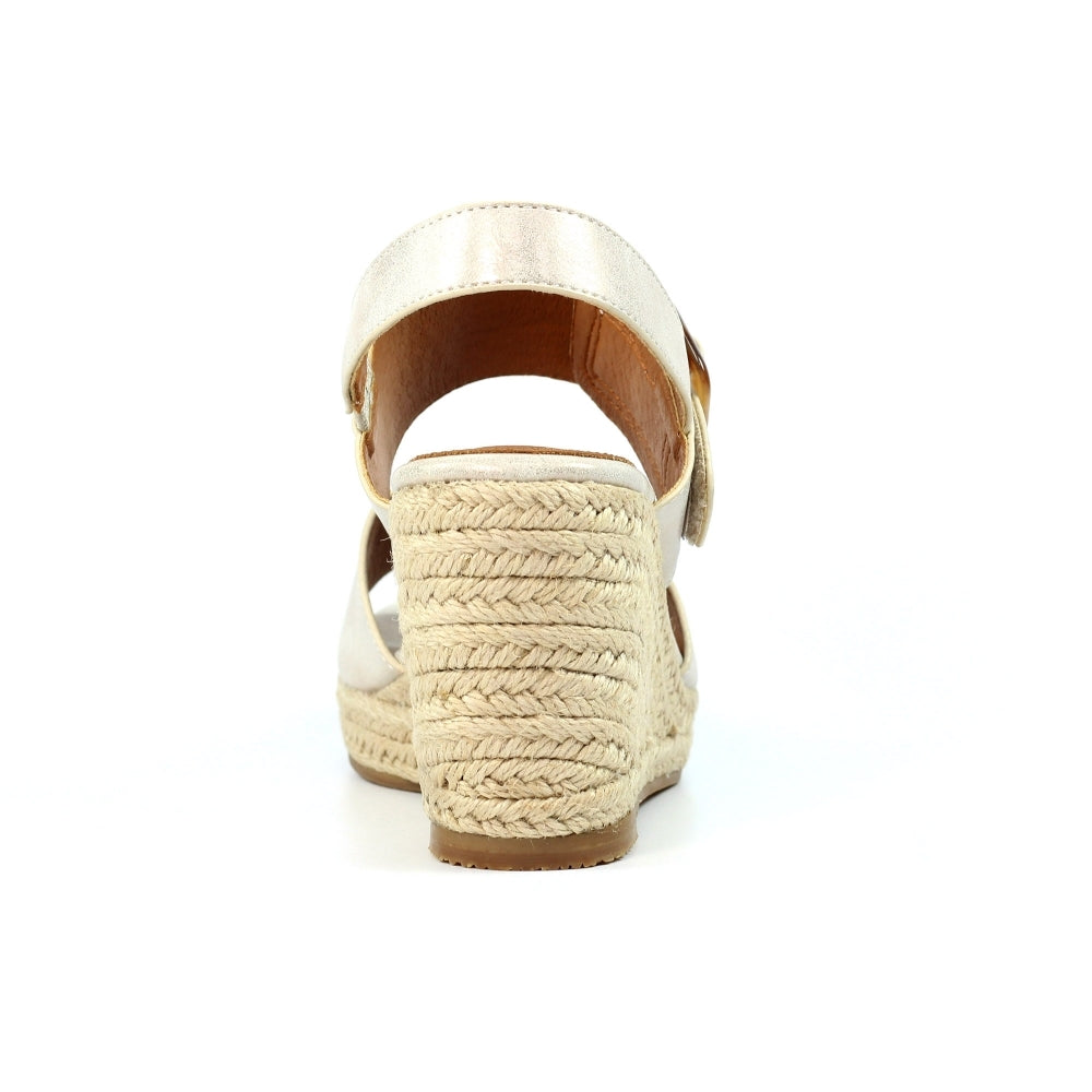 Lunar - Rochester Beige Wedge Sandal