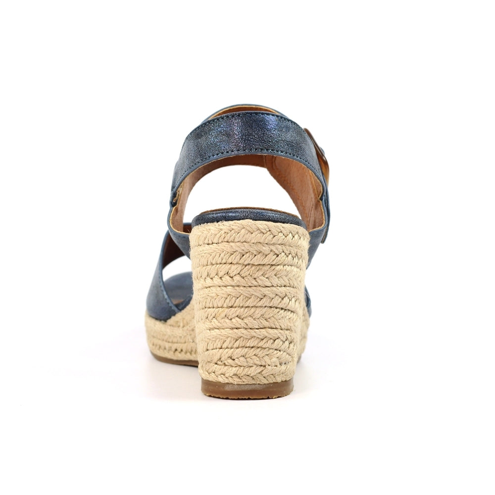 Lunar - Rochester Blue Wedge Sandal