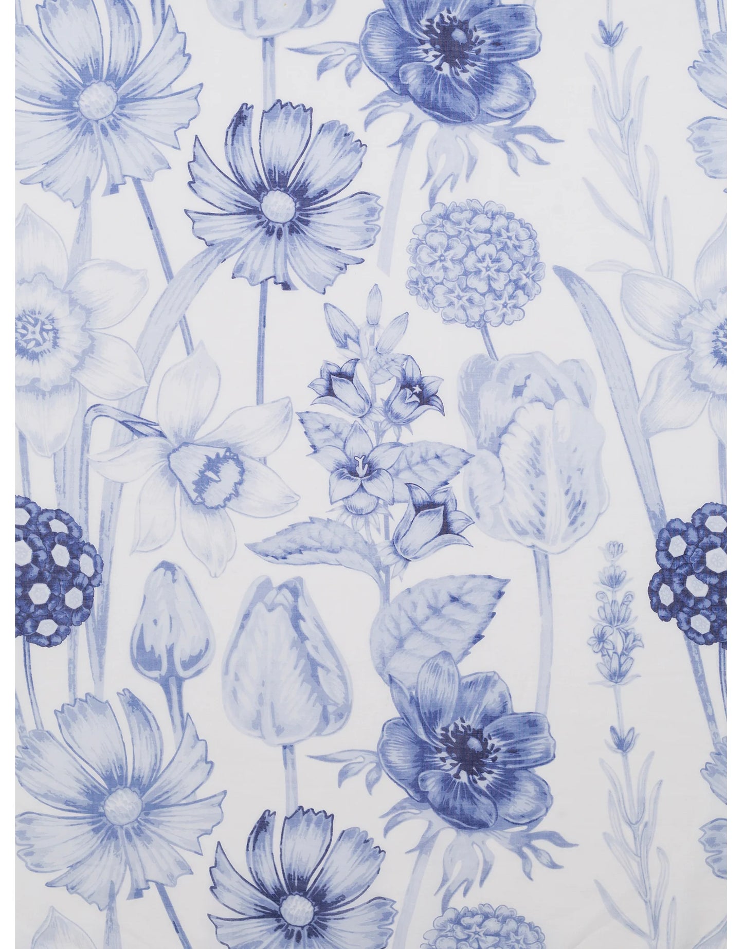 Scarf - Blue Flowers